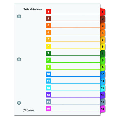 Printiable Index Divider  15 Tab Asst  Letter