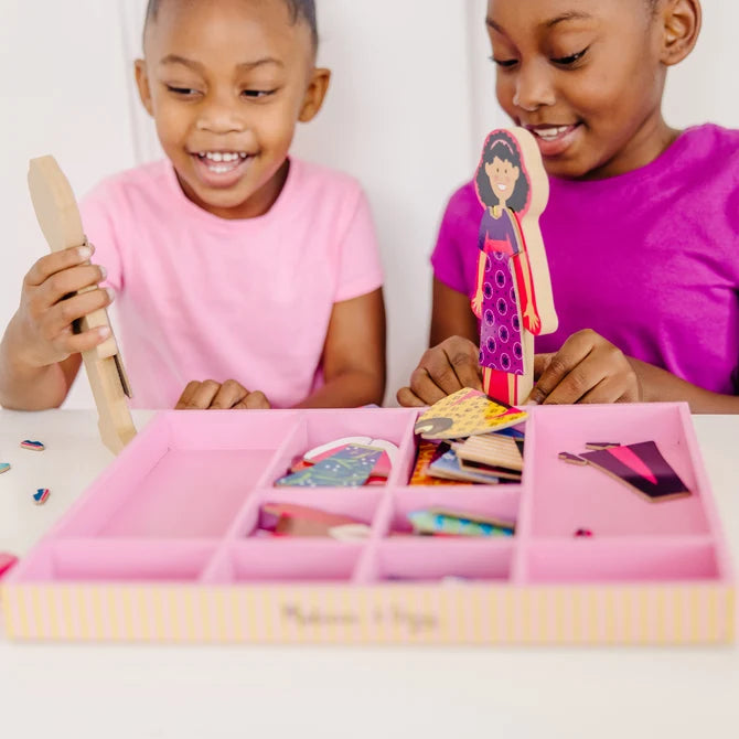 Abby & Emma Wooden Magnetic Dress-Up Play Set