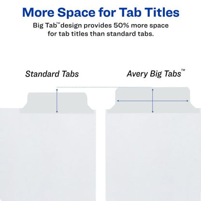 Big Tab Write & Erase Divider White 5 Tab