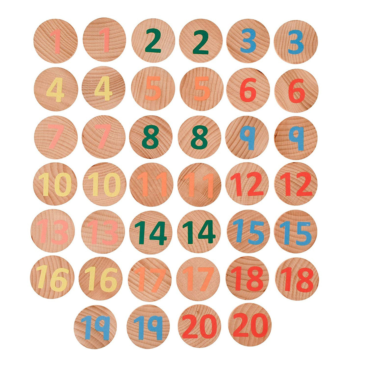 MATCHING PAIRS - NUMBERS 1-20 SET OF 40