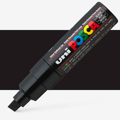 POSCA PC-8K PAINT MARKER BROAD CHISEL TIP BLACK