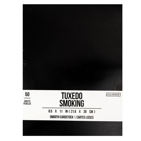 Tuxedo Colorbok | 78lb | Smooth Cardstock | 8.5"X11" | 50/Pk