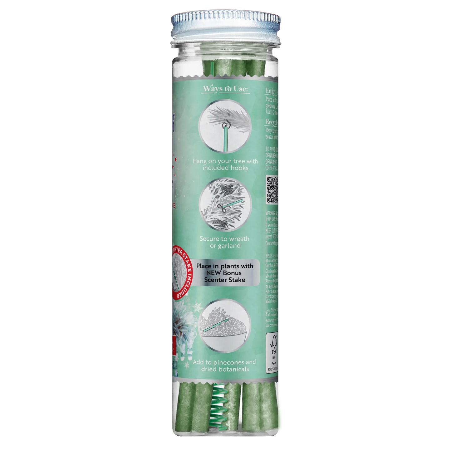 Scentscicles Scented Ornament Stick | Eucalyptus Oasis | 6CT Bottle