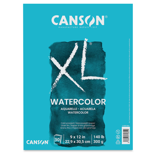 Canson XL Watercolor Paper Pad | 9"X12" | 30 Sheets