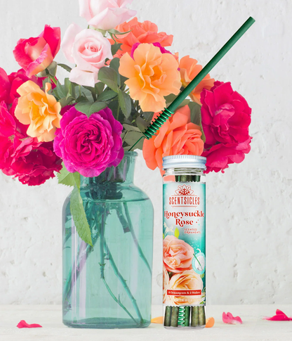 Scentscicles Scented Ornament Stick | Honeysuckle Rose|  6CT Bottle