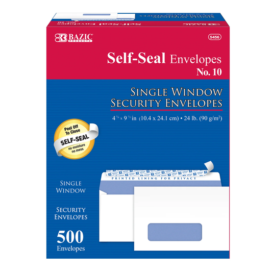 H10 SEAL WHITE SINGLE WINDOW ENVELOPE CJ. 500
