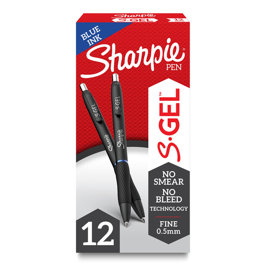 Sharpie S-Gel Pens Fine Point 0.5 mm Blue Cj. 12
