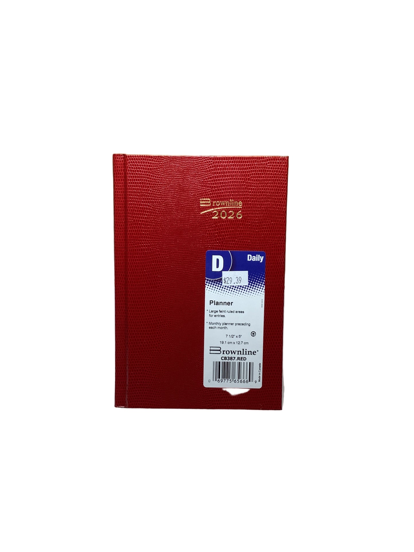 DAILY PLANNER MEDIUM RED