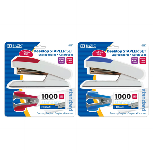 Comfort Grip Desktop Stapler Set