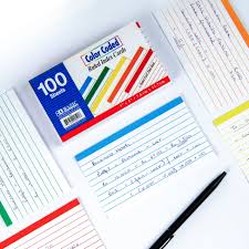 100 ct. 3" X 5" Ruled Color Coded Index Card – imagen 4 - JA Riollano