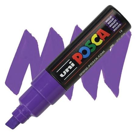 POSCA PC-8K PAINT MARKER BROAD CHISEL TIP VIOLET