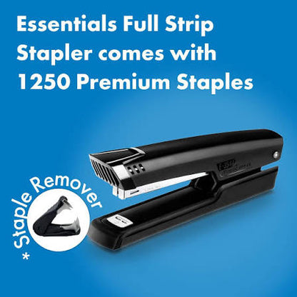 Essentials Full Strip Metal Stapler Black