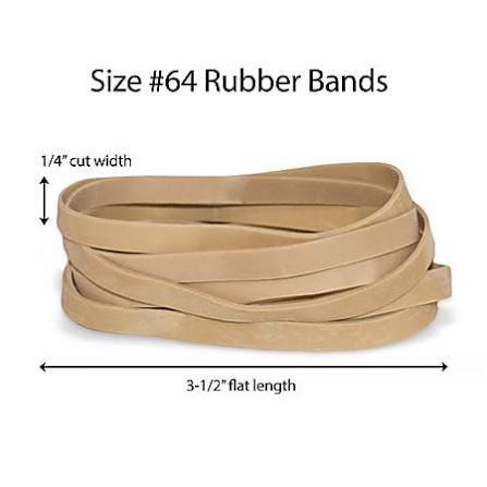 Rubber Bands High Quality #64 1lb/pk