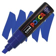 POSCA PC-8K PAINT MARKER BROAD CHISEL TIP BLUE
