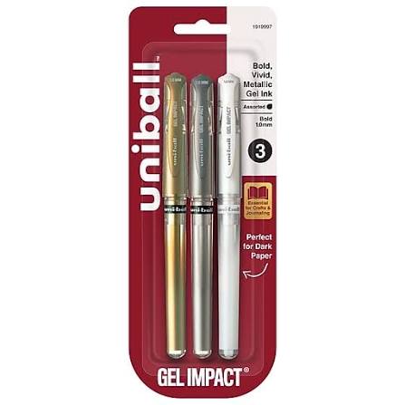 UNIBALL SIGNO GEL IMPACT 1.0MM 3PK