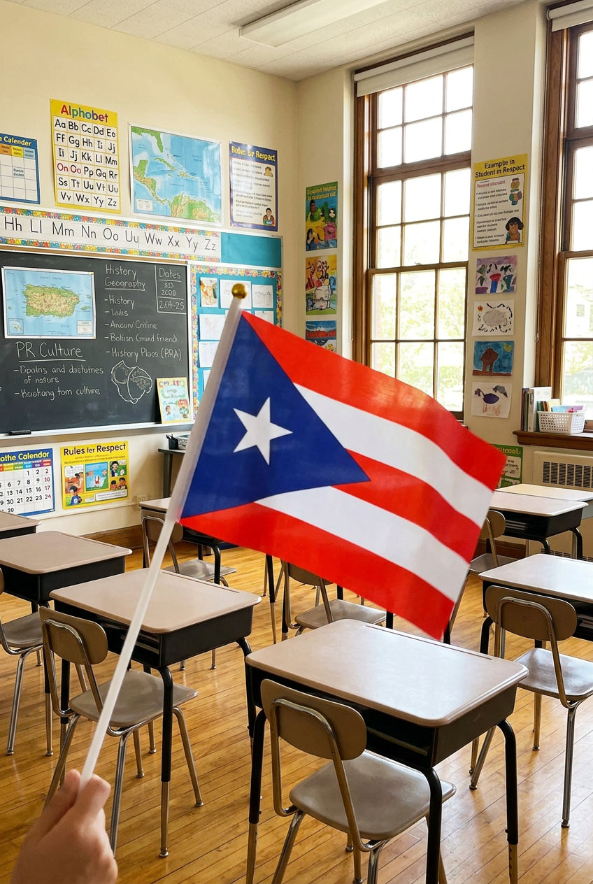 BANDERA PUERTO RICO 6X9 AZUL OSCURO