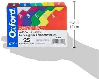 Poly Index Card Guide Set 5" X 8" Asst Colors A-Z – imagen 2 - JA Riollano
