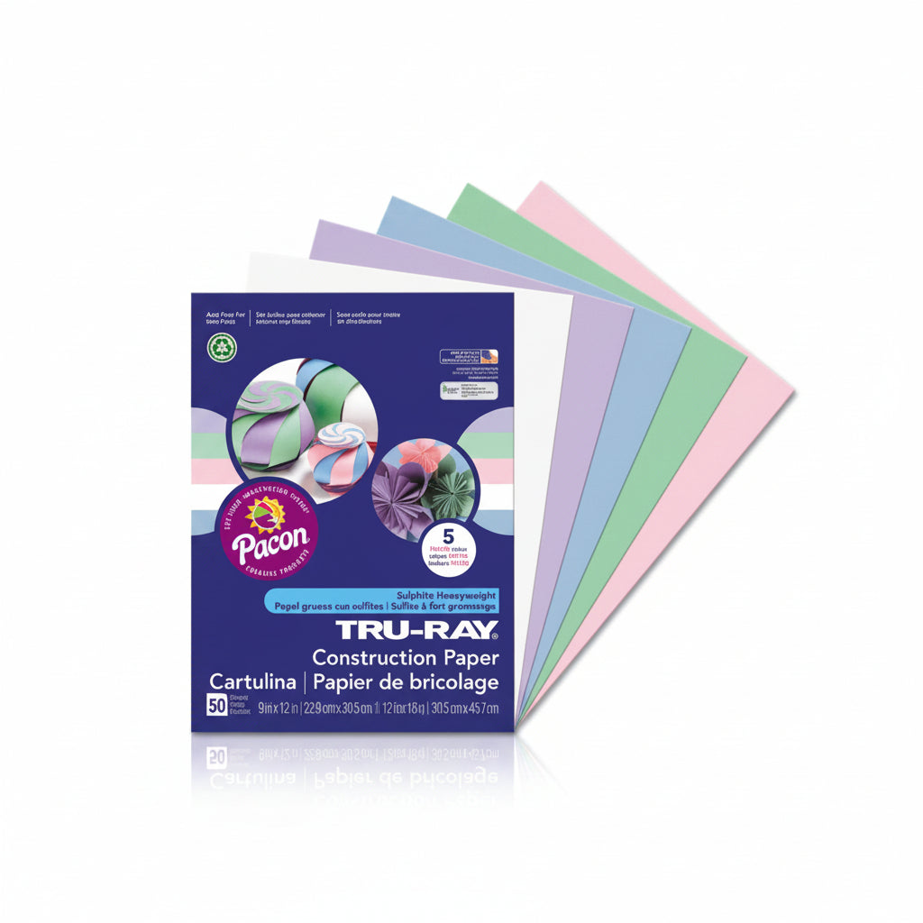 Construction Paper Pastel Ass 50 ct – imagen 1 - JA Riollano