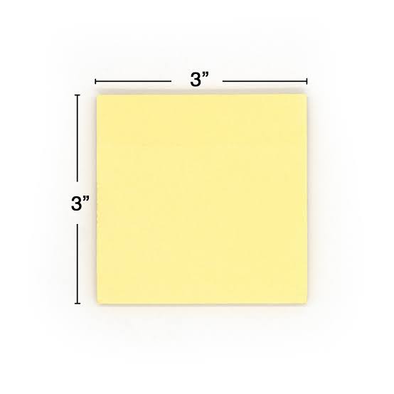 100 Ct. 3" X 3" Yellow Sticky Notes – imagen 2 - JA Riollano