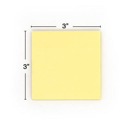 100 Ct. 3" X 3" Yellow Sticky Notes – imagen 2 - JA Riollano