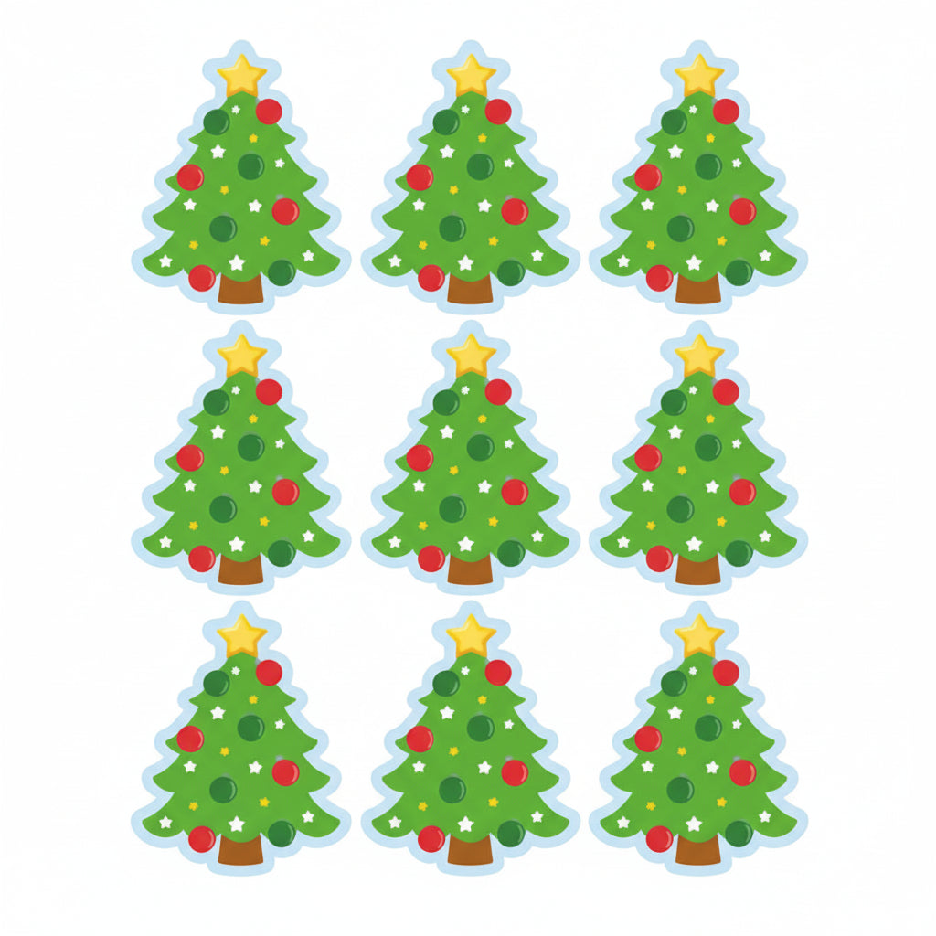 Christmas Trees Extra Large Stickers PQ. 36