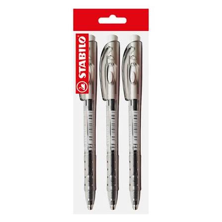Pack con 3 bolígrafos Liner 308 retráctil, tinta negra