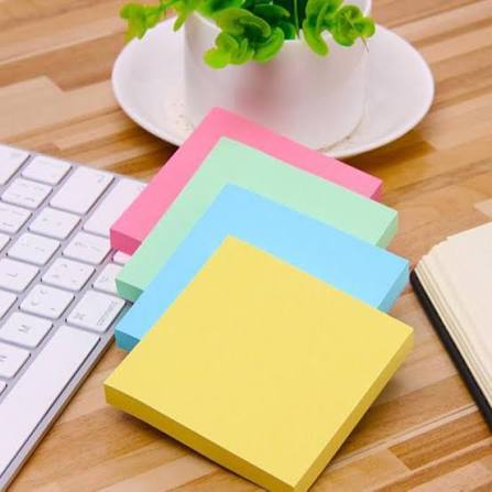 Stick on Notes 3" X 3" Assorted 4/pk – imagen 3 - JA Riollano
