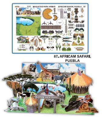 MODELO MAQUETA AFRICAM SAFARI, PUEBLA