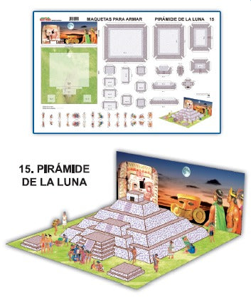 MODELO MAQUETA PIRAMIDE DE LA LUNA
