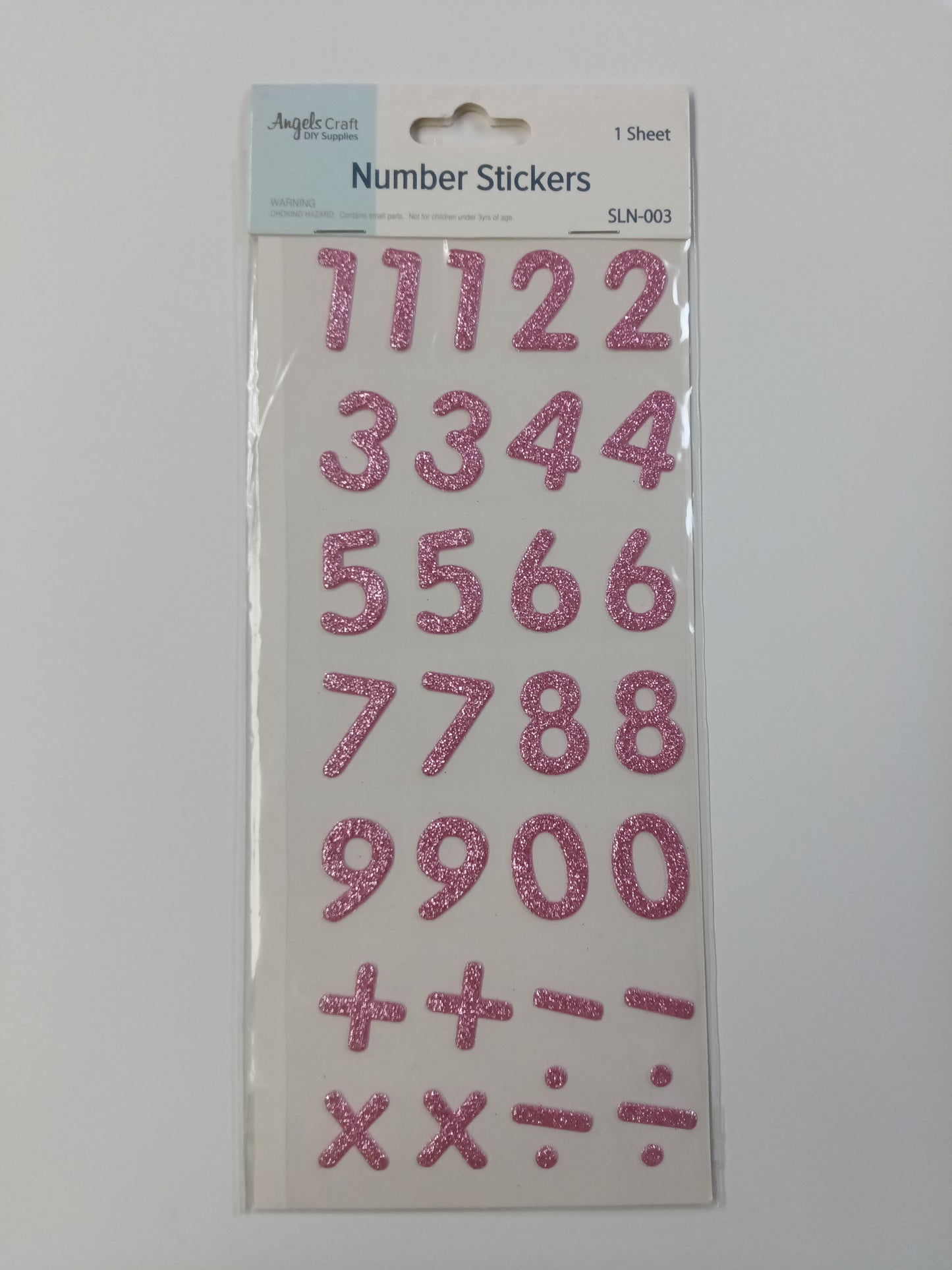 Numbers Glitter Stickers