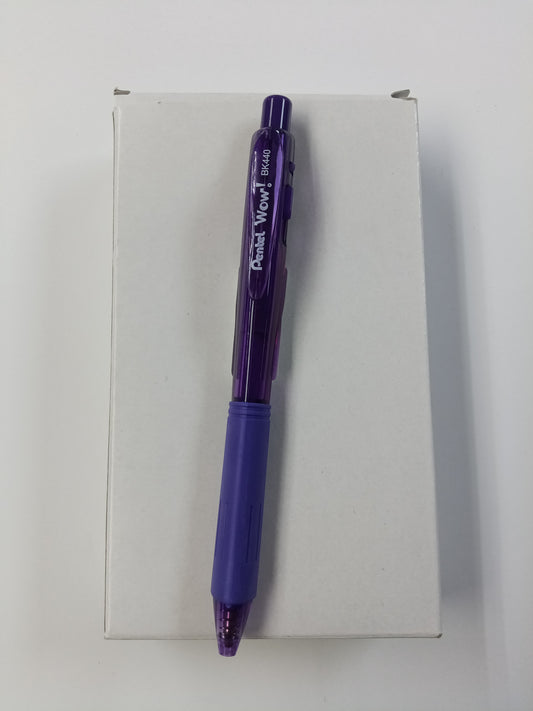 PA WOW RETRACTABLE BALL PEN MED VIOLET (CJ.12)