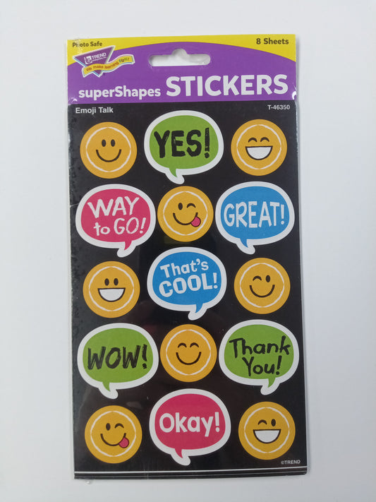 EMOJI TALK SUPERSHAPES STICKERS 120 PCS