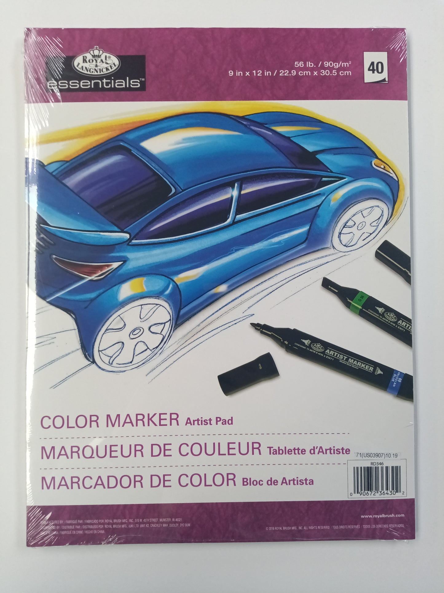 9 X 12 COLOR MARKER PAD