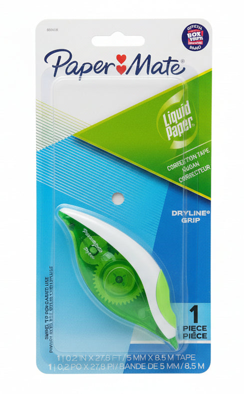 Paper Mate LIquid Paper Dryline Grip Correction | Tape Dispenser