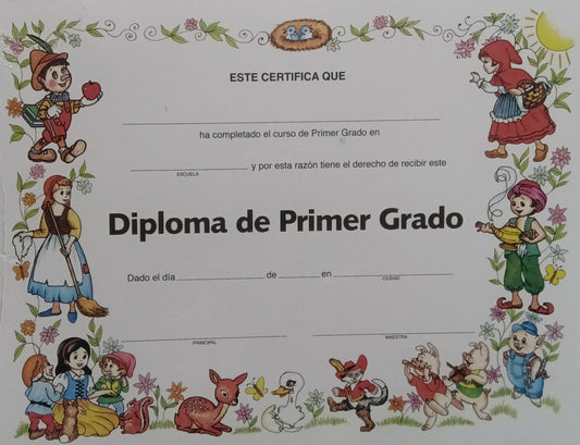 DIPLOMA DE PRIMER GRADO PQ. 25