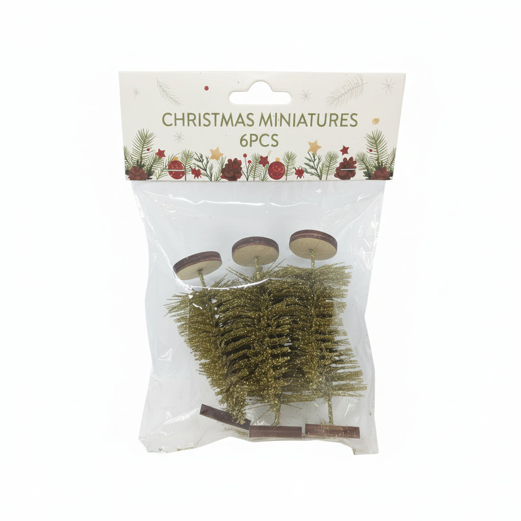 Christmas Gold Tree 6 pcs
