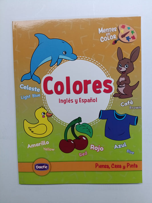 LIBRO PARA COLOREAR APRENDO COLORES ING/ESP 50PAGS