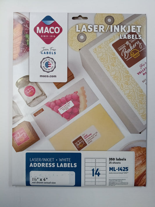Mac Laser/Ink Jet Labels