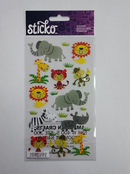 STICKER ZOO CUTIES 20 PCS