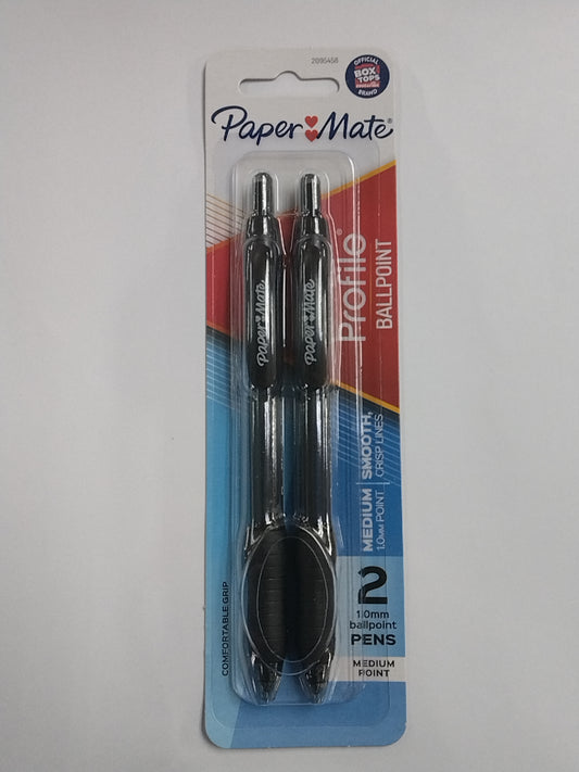 PROFILE BALLPOINT 1.0MM 2CD BLACK