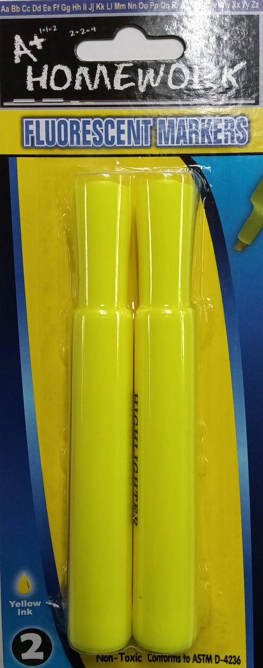 TWO LARGE YELLOW HIGHLIGHTER