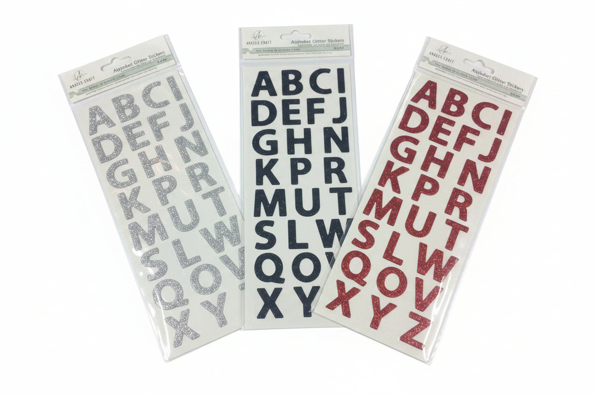 Alphabet Glitter Stickers | 26 ct – imagen 1 - JA Riollano