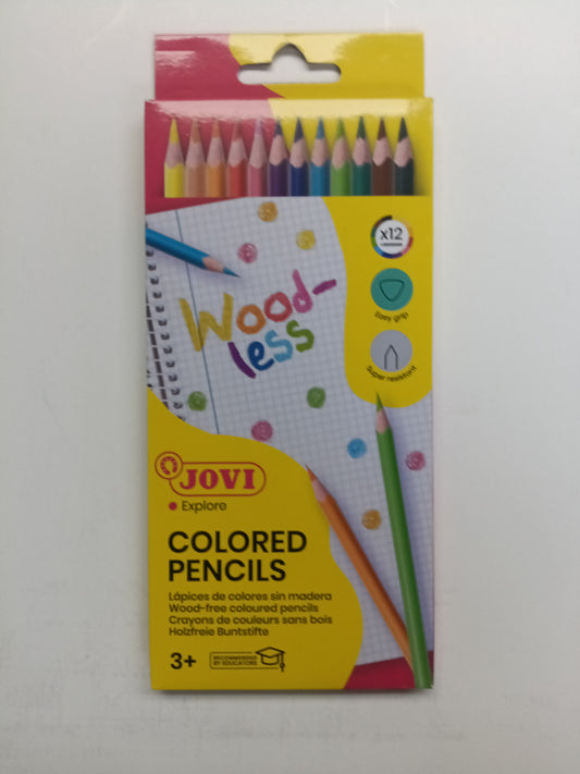 LAPIZ COLOREAR TRIANGULAR PQ.12 WOODLESS