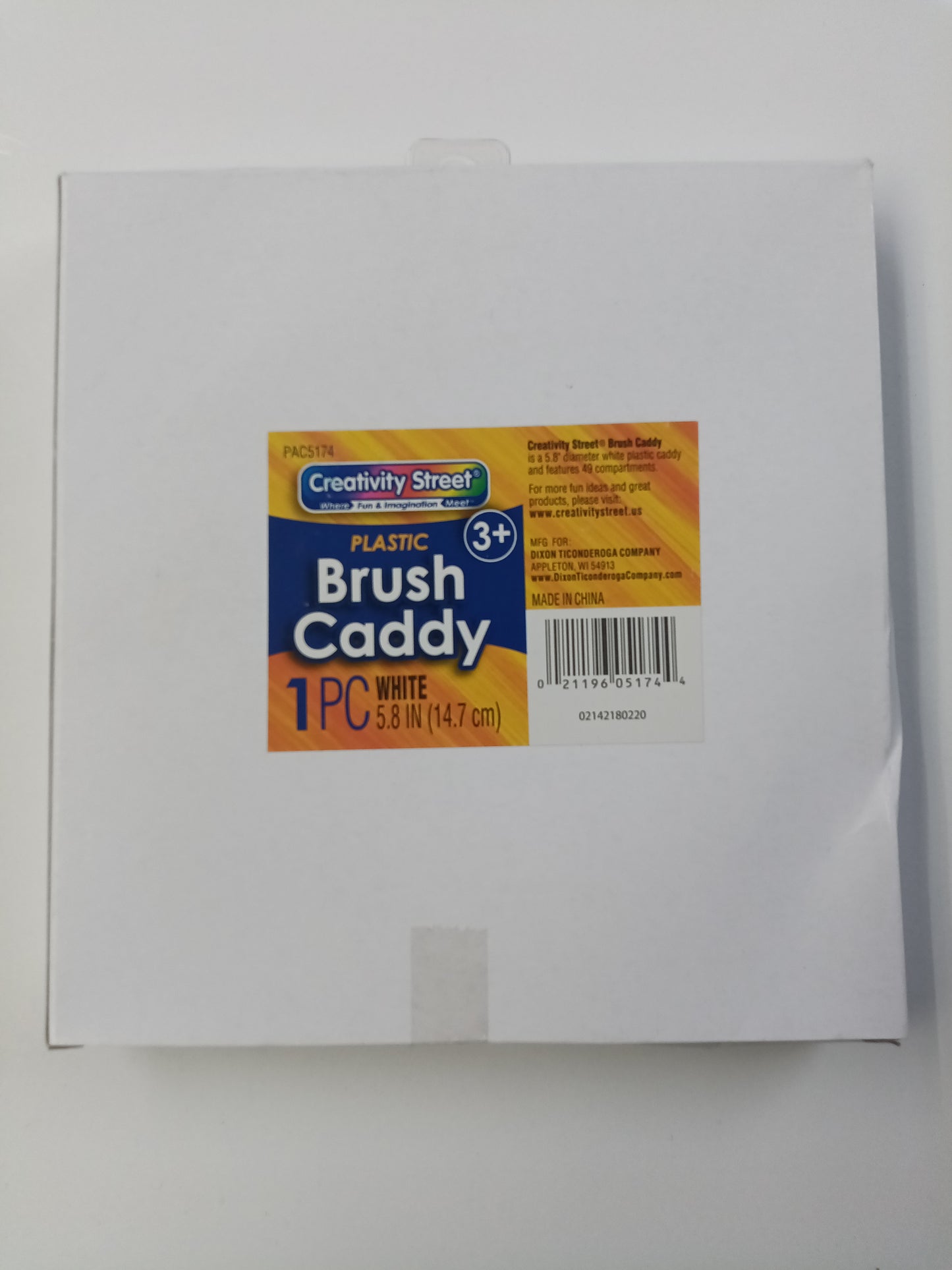 PAINT BRUSH HOLDERS PLASTIC WHITE 5.75"