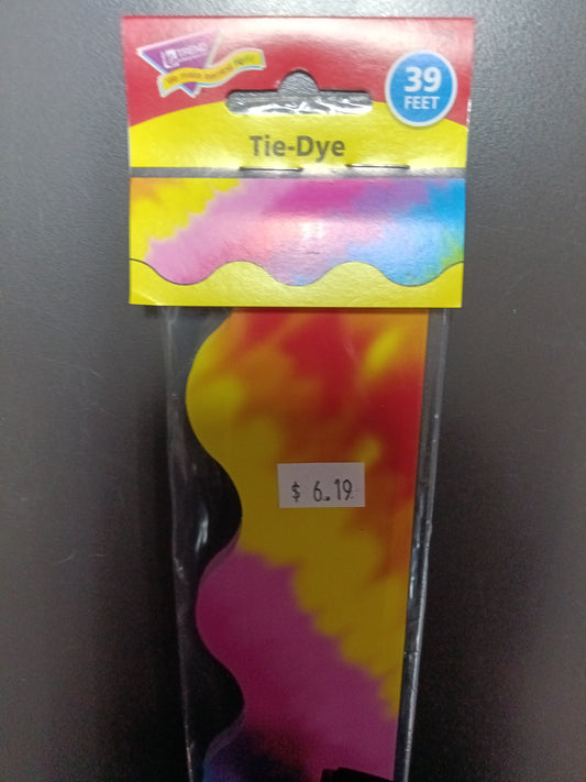 TIE DYE BORDER SCALLOPED