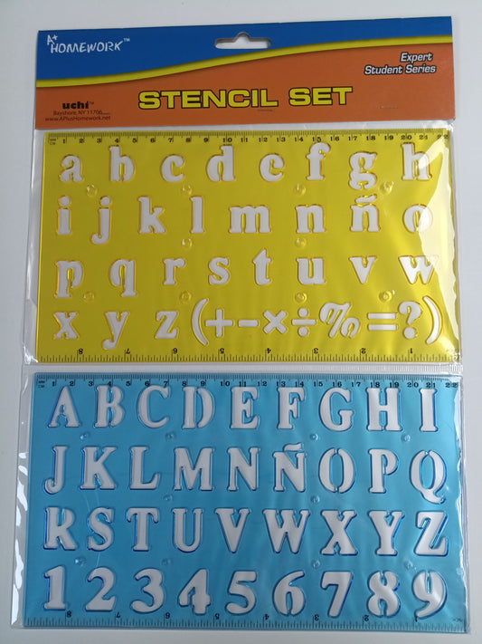 TWO LETTERING STENCIL B