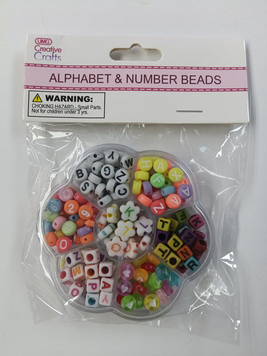 LETTER BEADS IN DAISY BOX