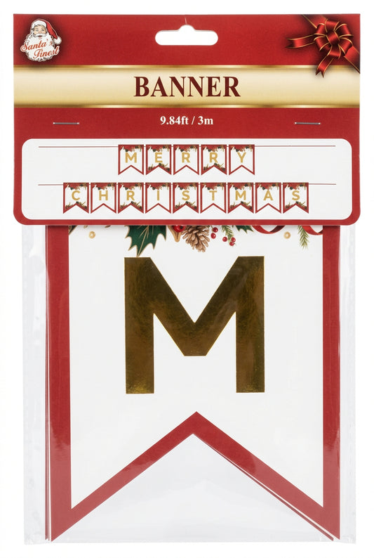 Banner Christmas 14pc 6.5x5IN 10ft