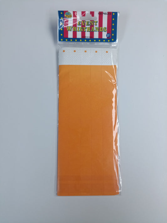 EVENT WRISTBANDS / ORANGE 100-PC