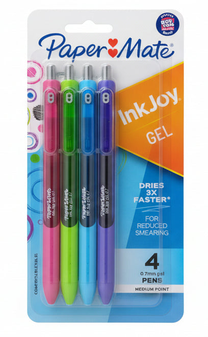 Paper Mate INKJOY GEL | RT | 07.mm |Asst Colors | Pqt.4